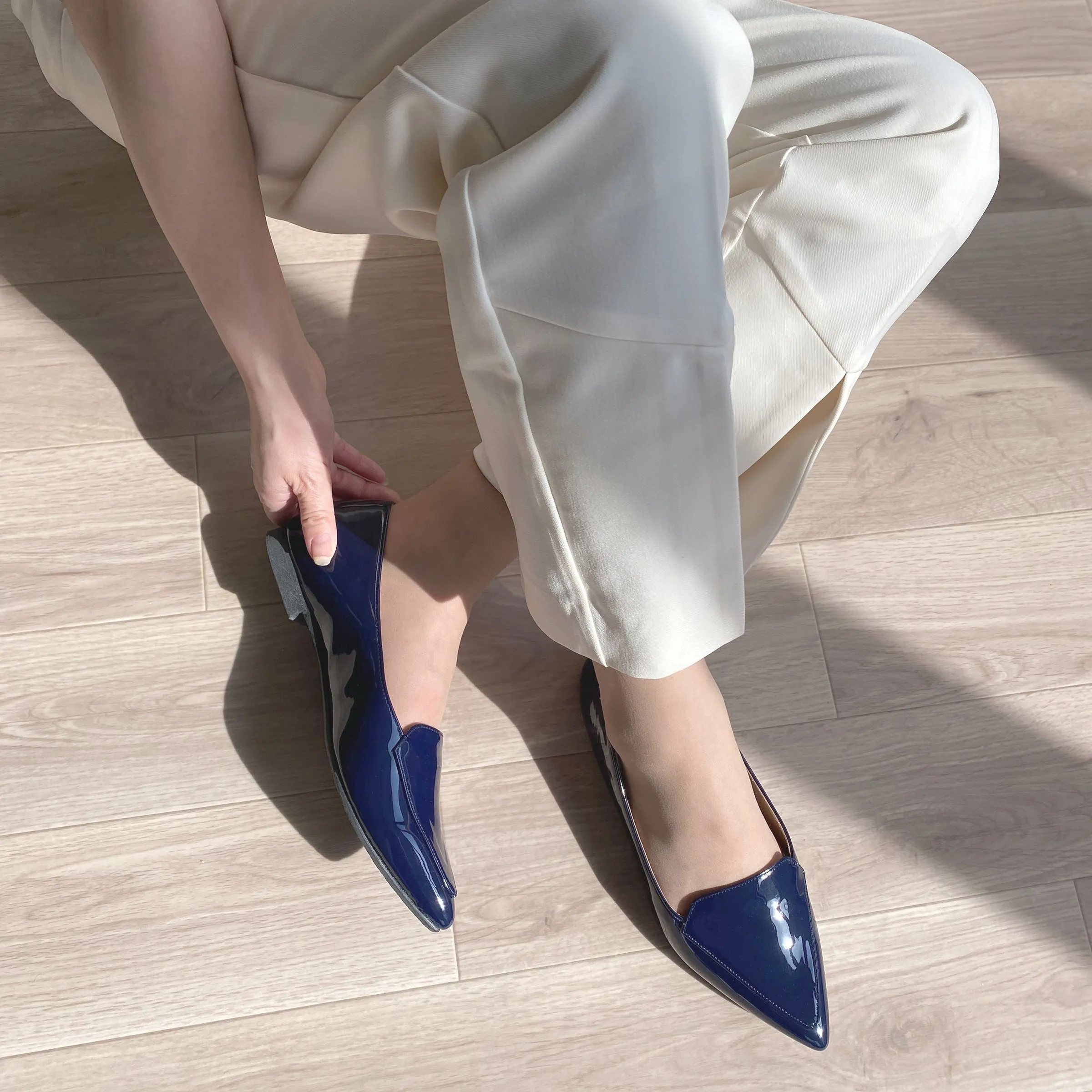 2024: For both sunny and rainy days/Opera flat shoes (4783) Navy E
