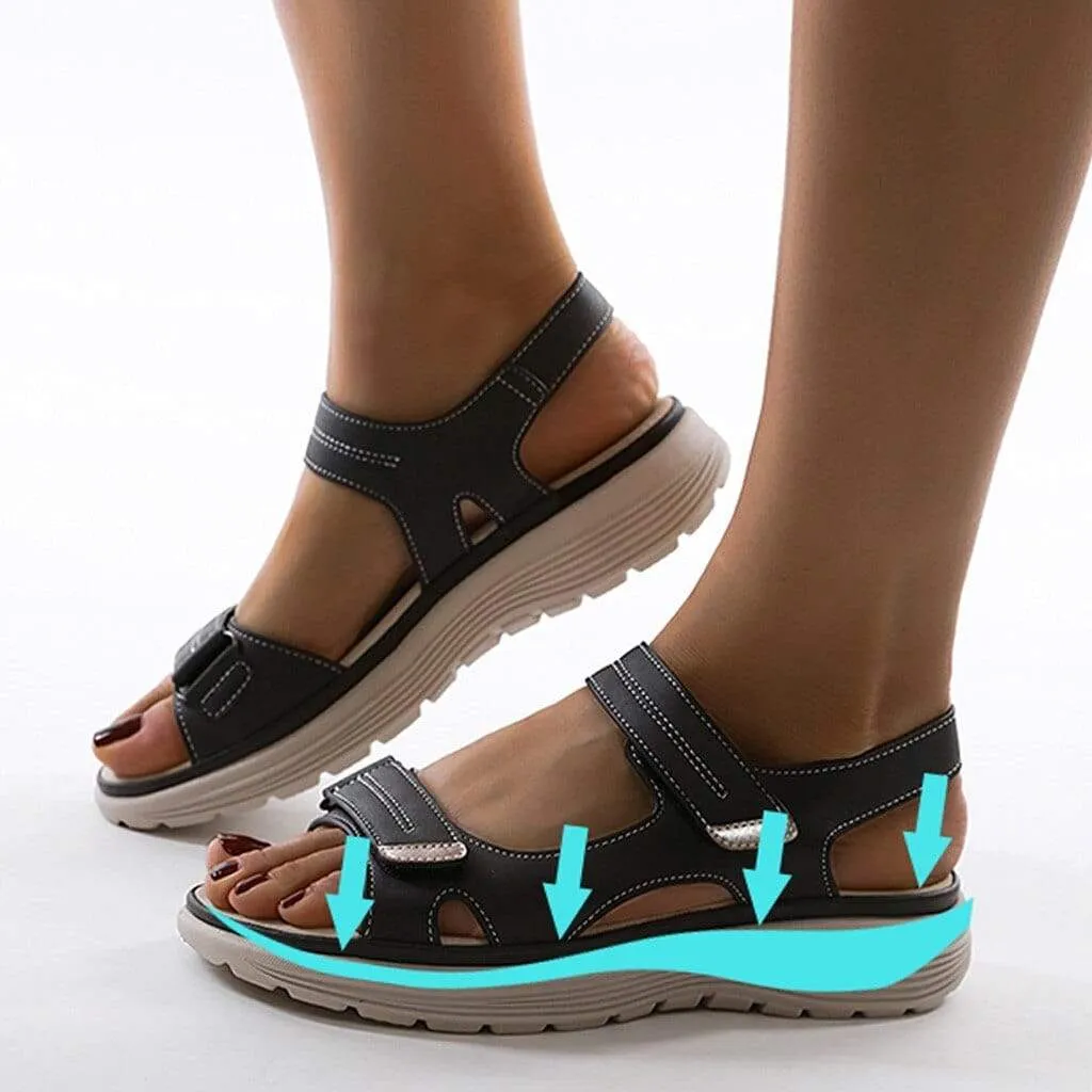Adjustable Strap Sandals with Cushioned Comfort Sole