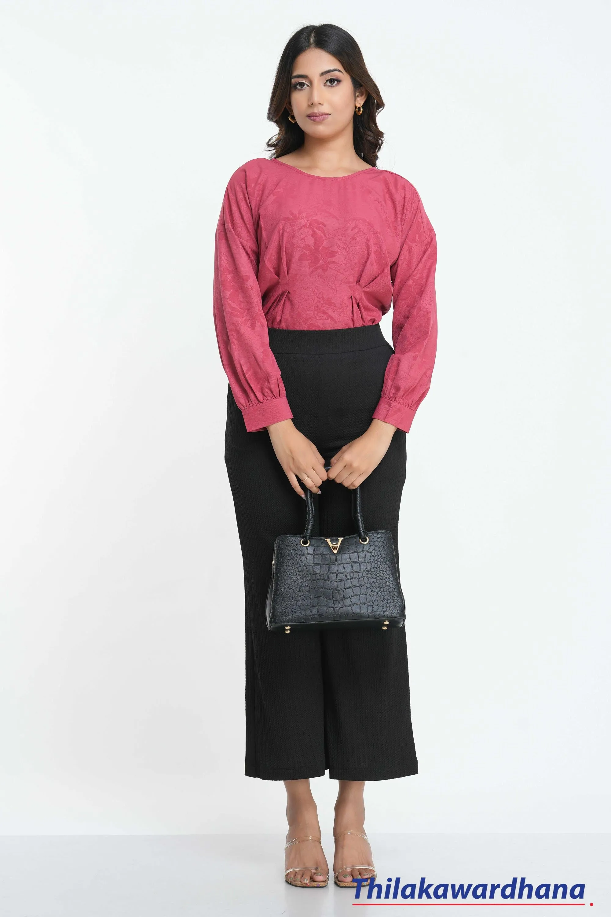 Akasi Textured High Waist Pant