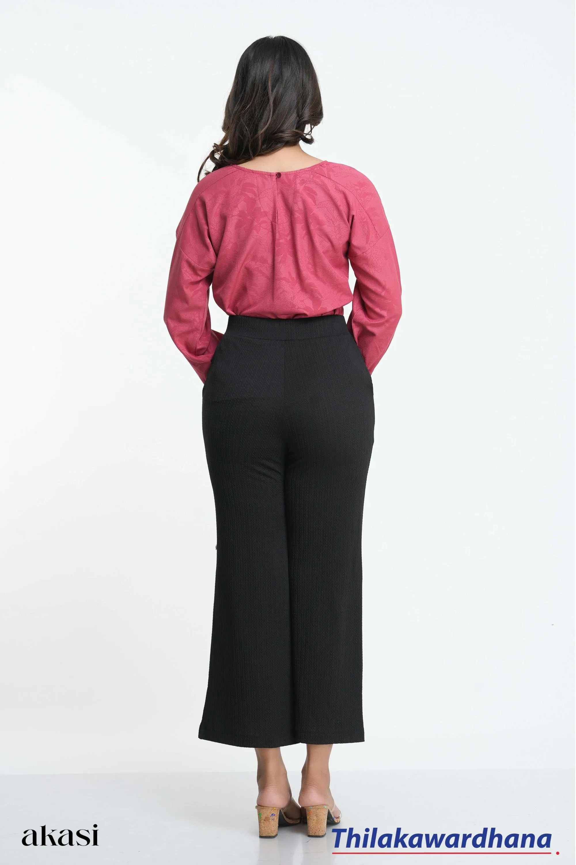 Akasi Textured High Waist Pant