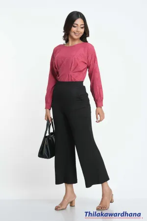 Akasi Textured High Waist Pant
