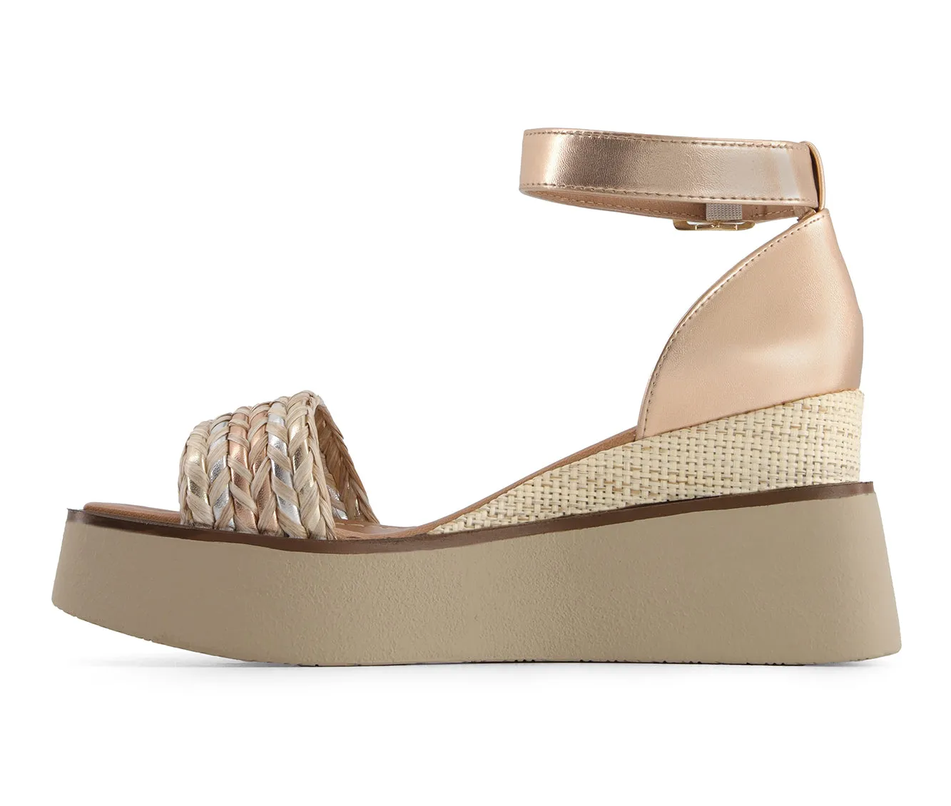 Andrea Women's Ultra Light Platform and Wedge Ankle Strap Sandals 67543