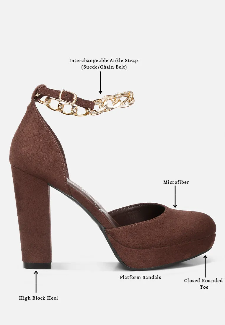 Ankle Strap Platform Heel Sandals By Ruw