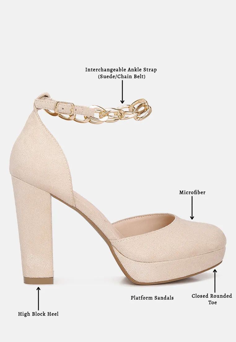 Ankle Strap Platform Heel Sandals By Ruw