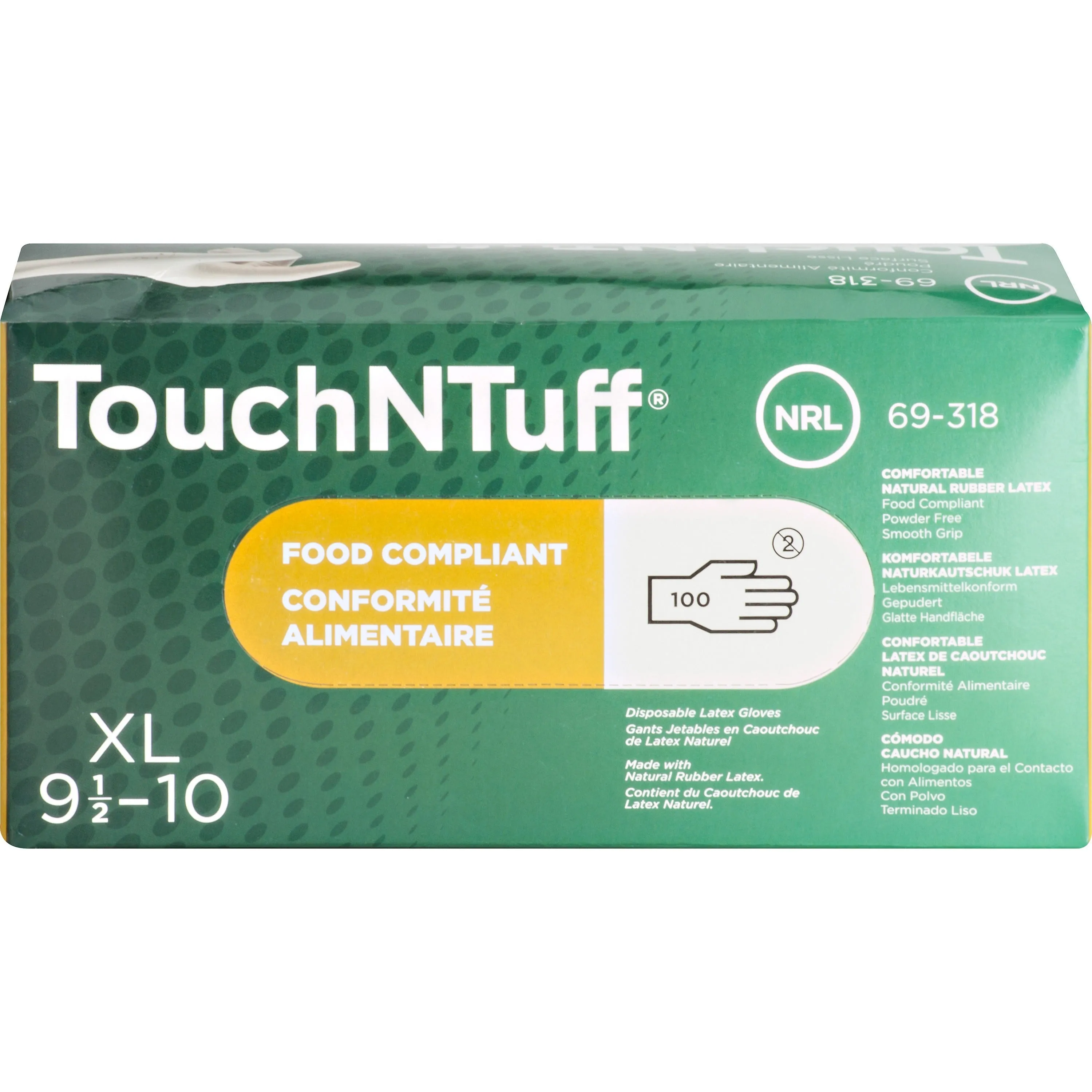 Ansell Food Compliant Powder-free Latex Gloves