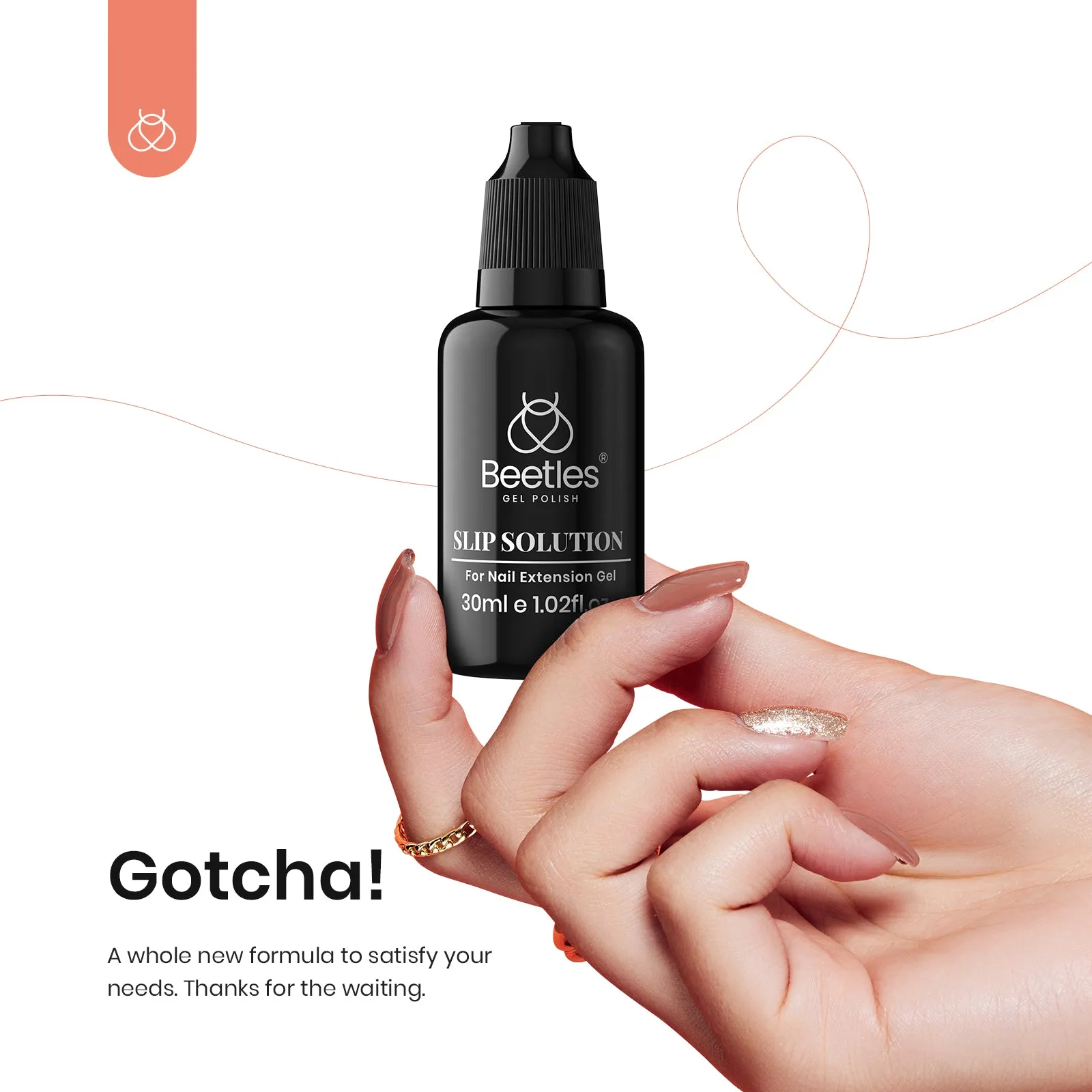 Anti-Stick Poly Nail Gel Slip Solution for Nail Extension Gel | 30ML