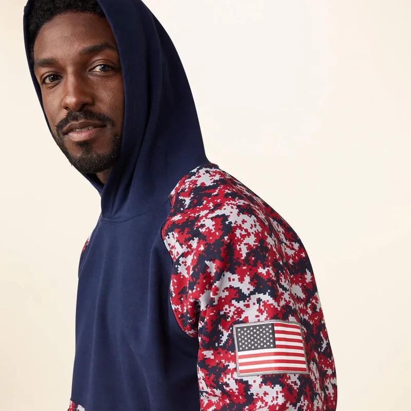 Ariat Men's DuraStretch Flame Resist Work Hoodie Patriot - 10041617