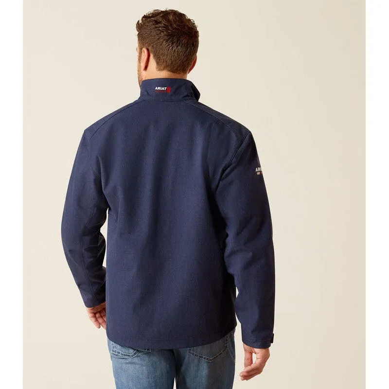 Ariat Men's Flame Resistant Team Logo Softshell Flame Resist Jacket Navy/USA - 10052856