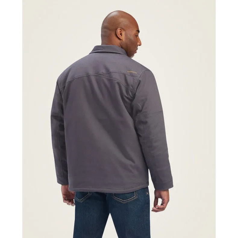 Ariat Men's Rebar DuraCanvas Sherpa-Lined Work Coat Grey - 10041505