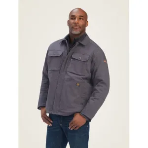 Ariat Men's Rebar DuraCanvas Sherpa-Lined Work Coat Grey - 10041505