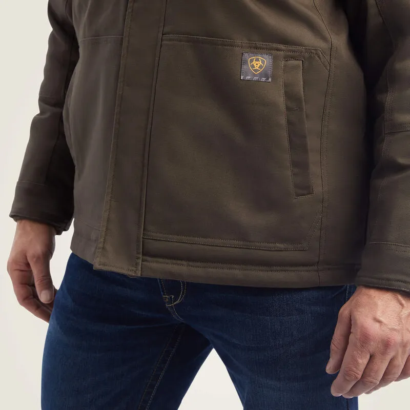Ariat Men's Rebar DuraCanvas Sherpa-Lined Work Coat Wren - 10041506