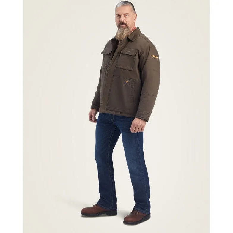 Ariat Men's Rebar DuraCanvas Sherpa-Lined Work Coat Wren - 10041506