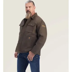 Ariat Men's Rebar DuraCanvas Sherpa-Lined Work Coat Wren - 10041506