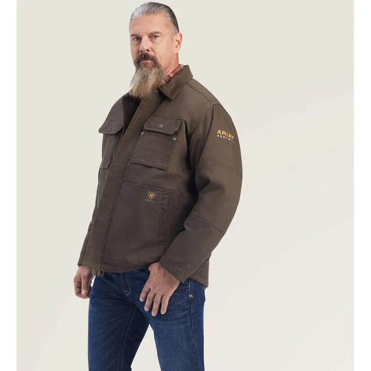 Ariat Men's Rebar DuraCanvas Sherpa-Lined Work Coat Wren - 10041506