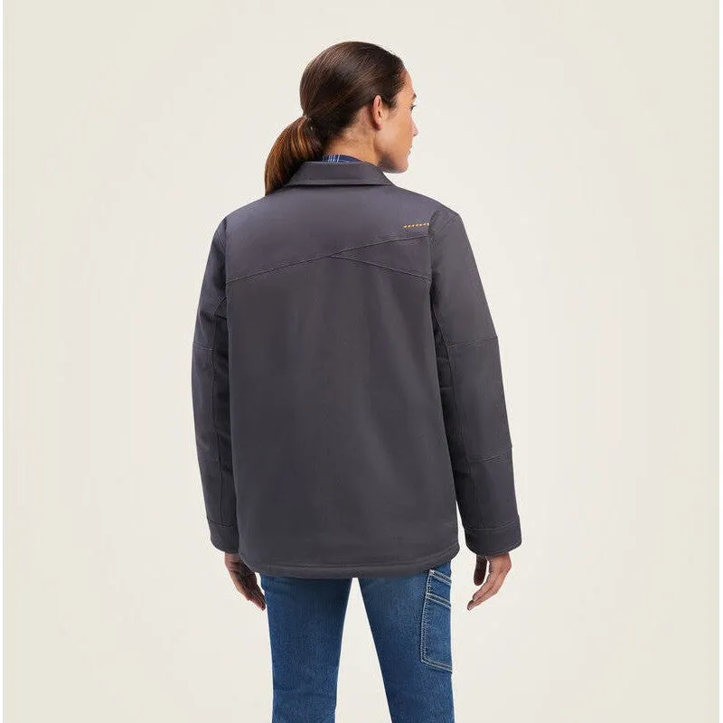 Ariat Women's Rebar DuraCanvas Sherpa-Lined Work Coat Grey - 10041469