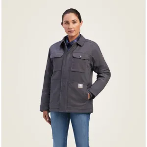 Ariat Women's Rebar DuraCanvas Sherpa-Lined Work Coat Grey - 10041469