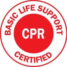 BASIC LIFE SUPPORT CERTIFIED CPR Hard Hat Labels