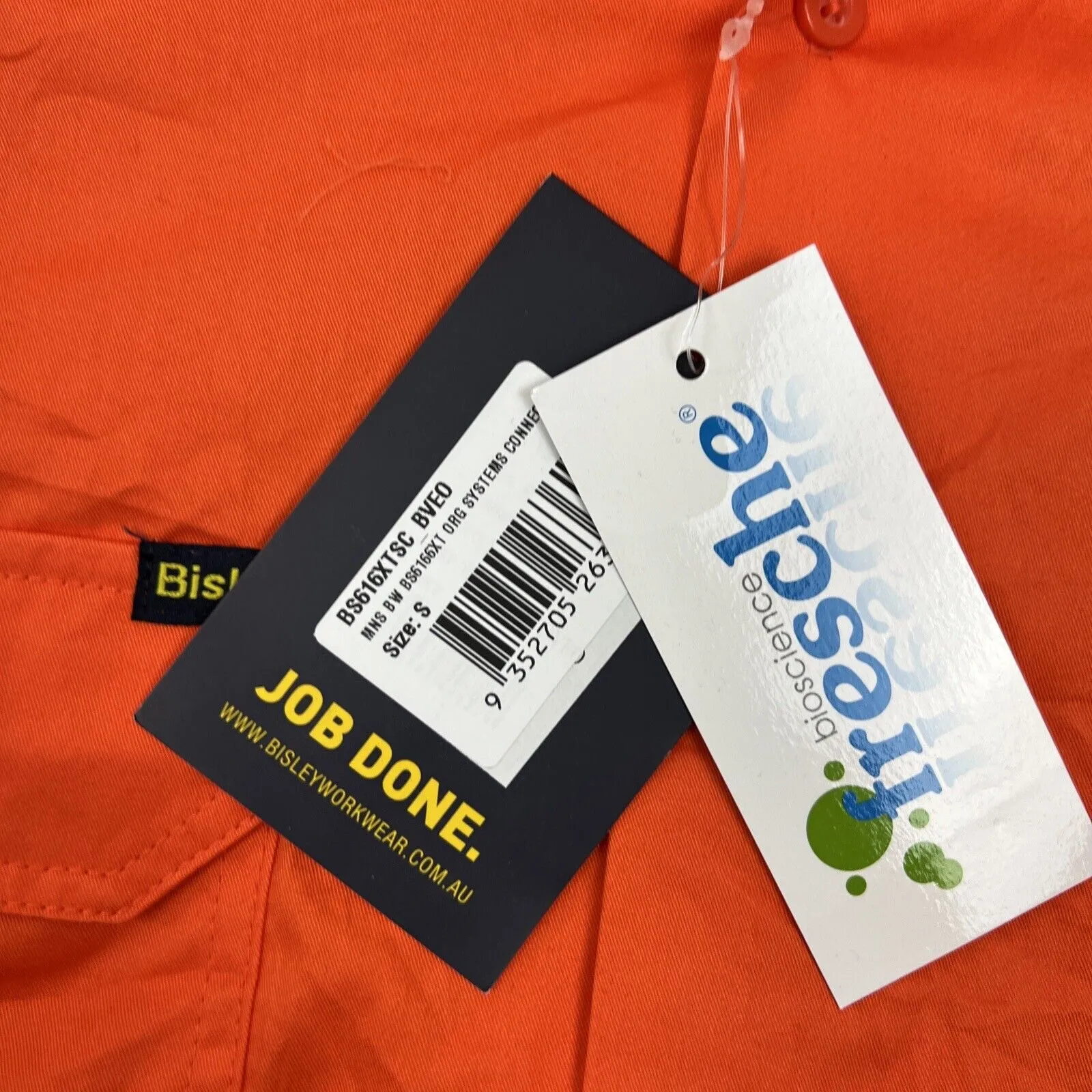 Bisley Workewear Long Sleeve Button Up UPF50  Reflective Tape Size Small (New)