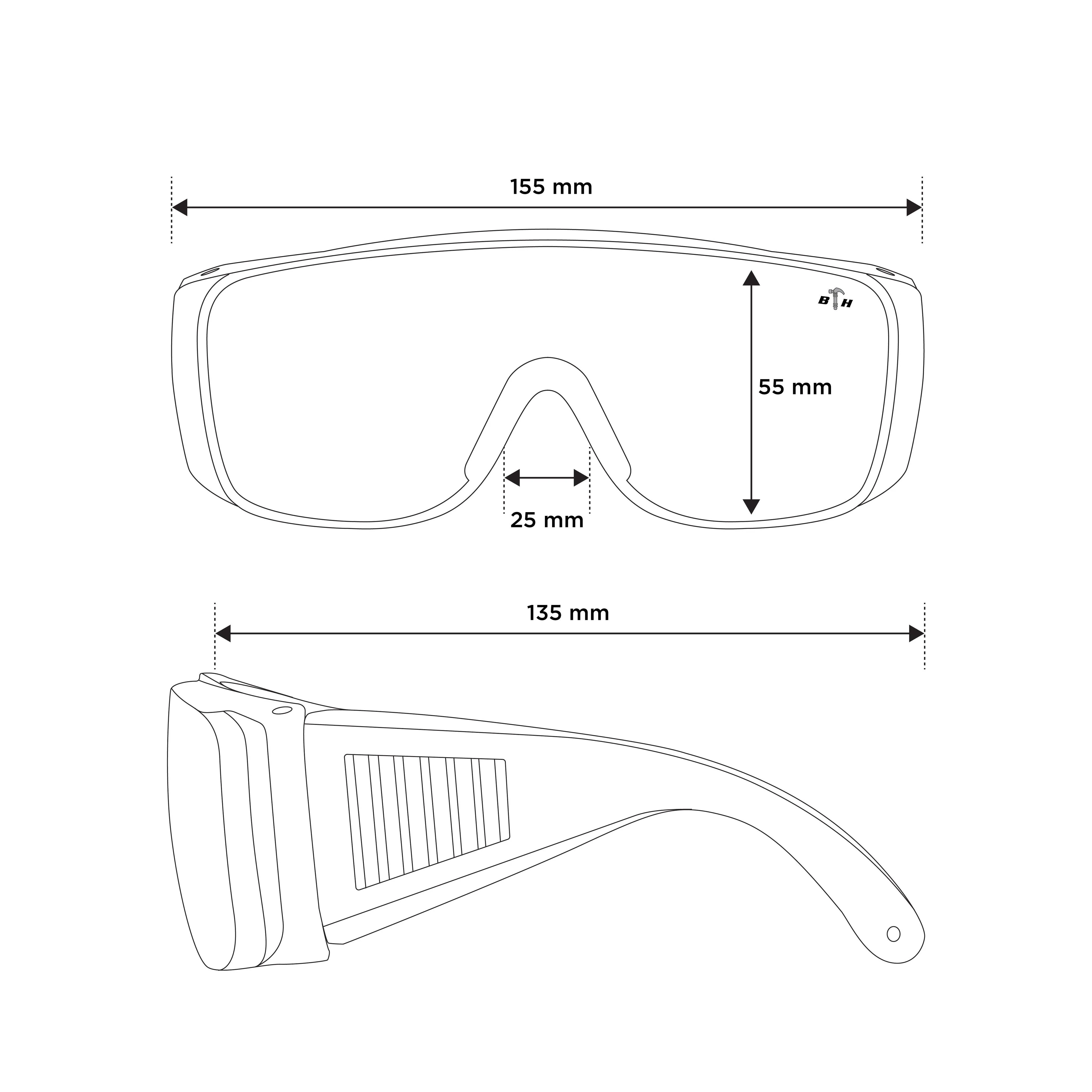 Black Hammer Safety Goggles AB