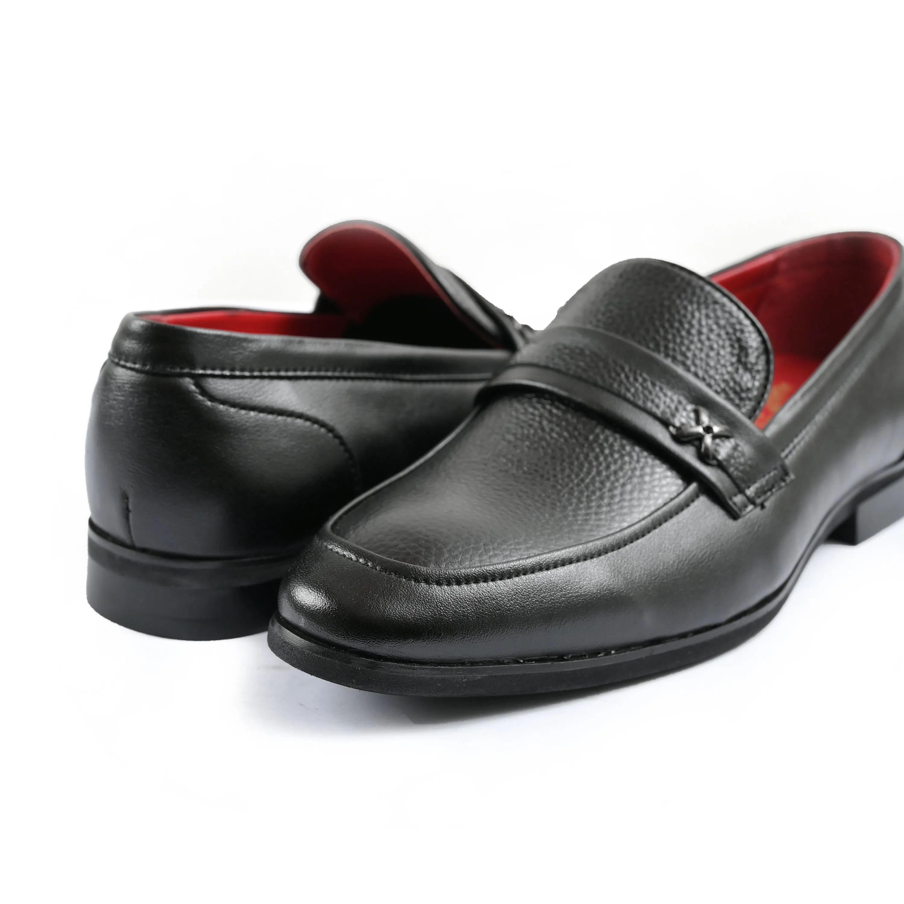 BLACK MILT TEXTURED SHOES