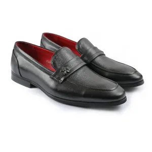BLACK MILT TEXTURED SHOES