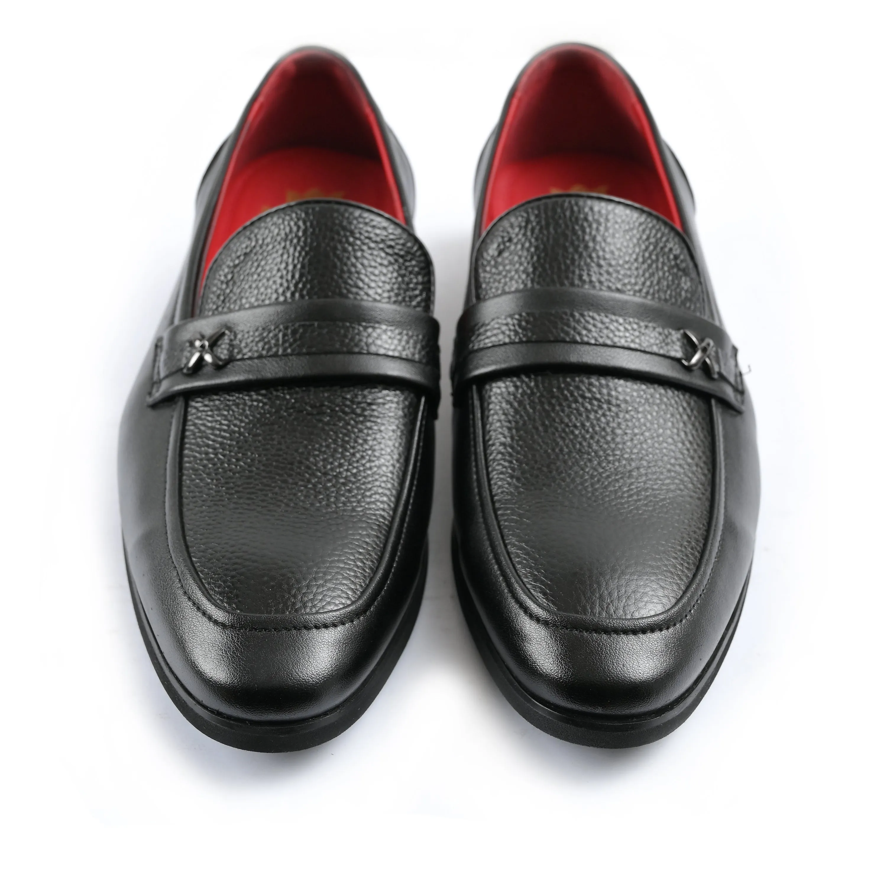 BLACK MILT TEXTURED SHOES