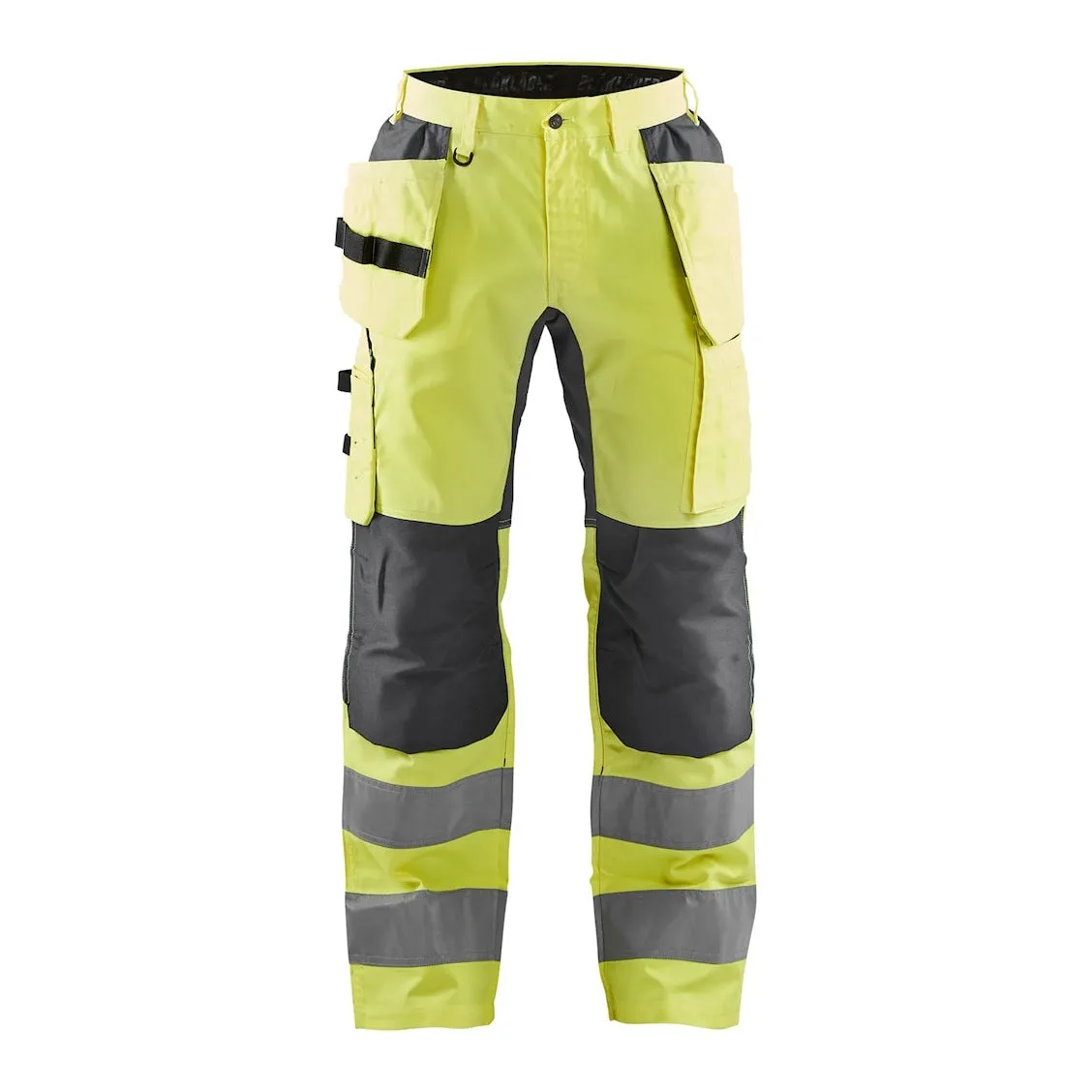Blaklader Hi-Vis Trousers with Stretch 1552 - Hi-Vis Yellow/Mid Grey