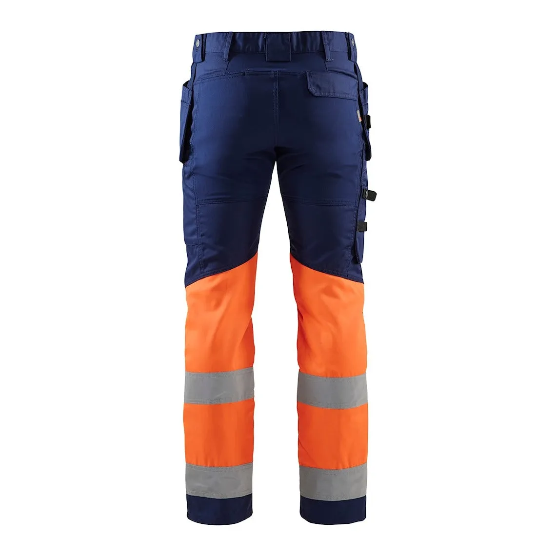 Blaklader Hi-Vis Trousers with Stretch 1558 - Navy Blue/Hi-Vis Orange