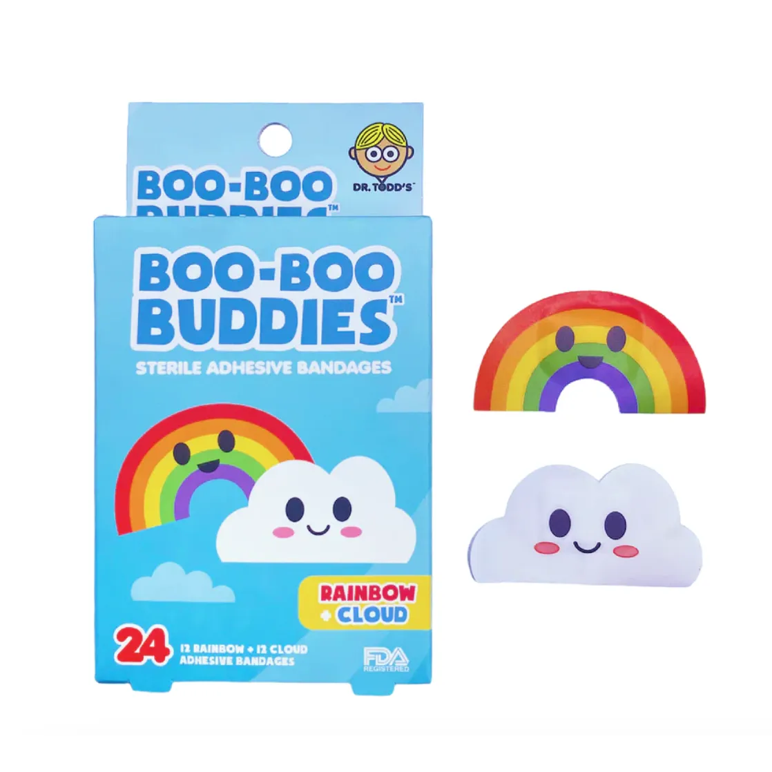 Boo-Boo Buddies Sterile Adhesive Bandages - Rainbow   Cloud
