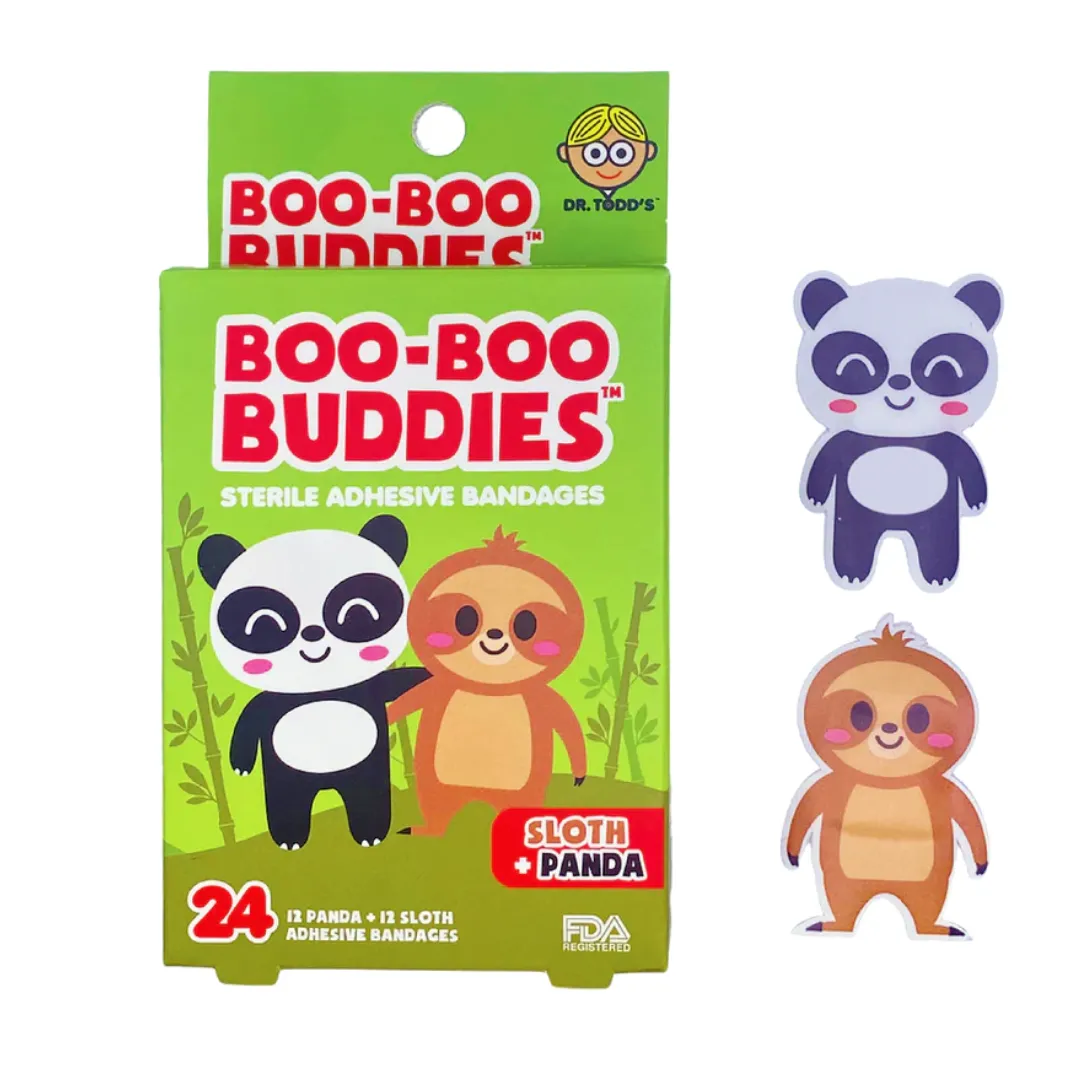 Boo-Boo Buddies Sterile Adhesive Bandages - Sloth   Panda