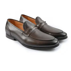 BROWN MILT TEXTURED SHOES
