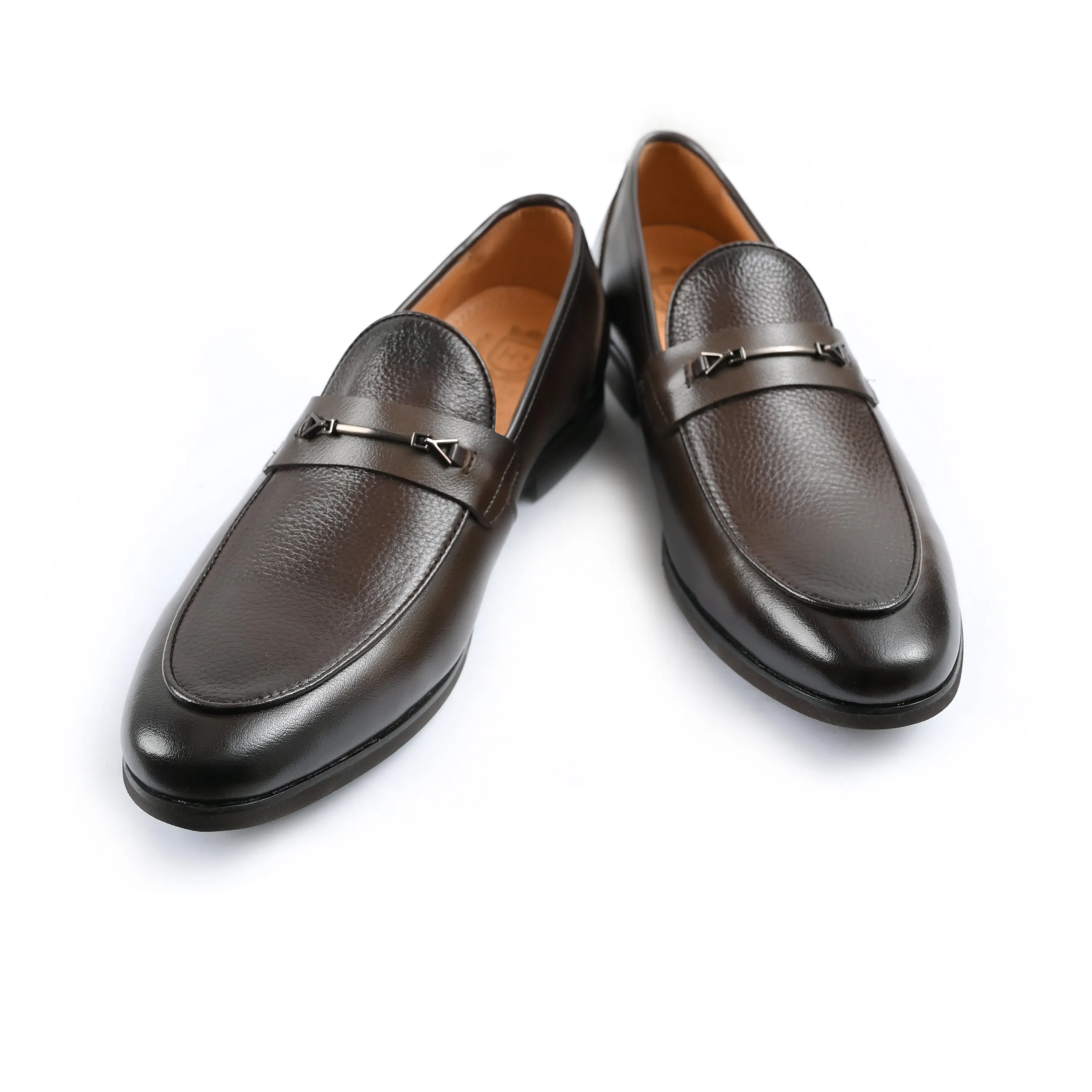 BROWN MILT TEXTURED SHOES