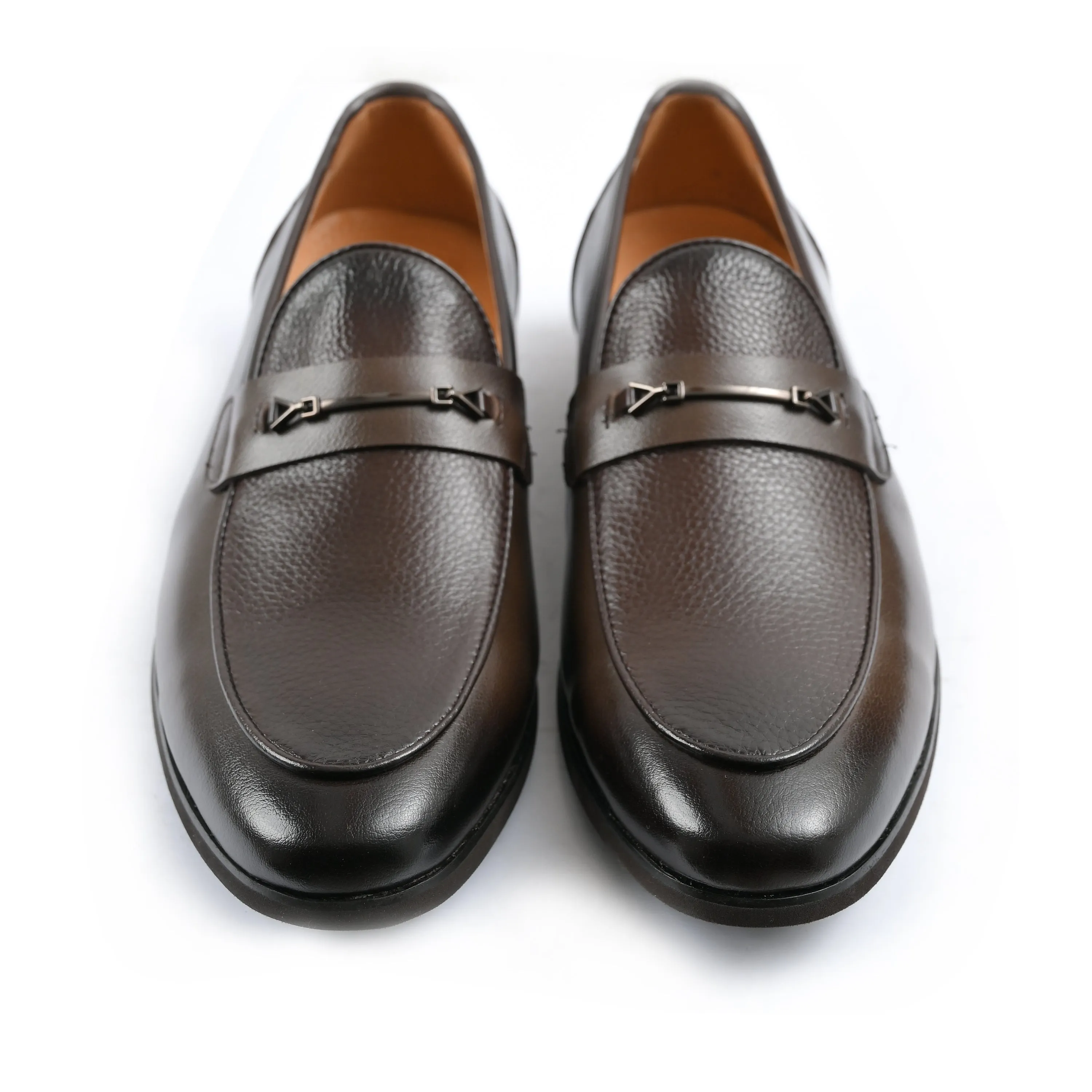 BROWN MILT TEXTURED SHOES
