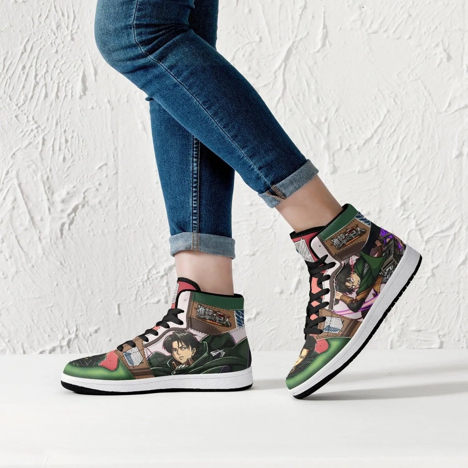 Captain Levi Attack on Titan Mid 1 Basketball Shoes