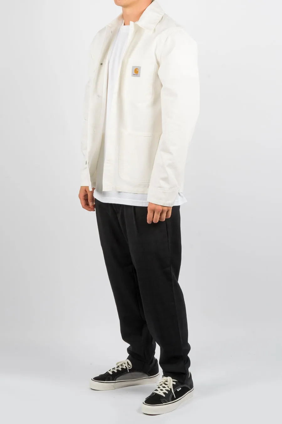 CARHARTT WIP SPRING MICHIGAN CHORE COAT OFF WHITE