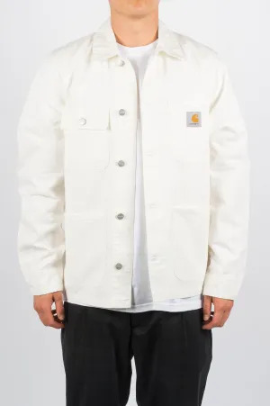 CARHARTT WIP SPRING MICHIGAN CHORE COAT OFF WHITE