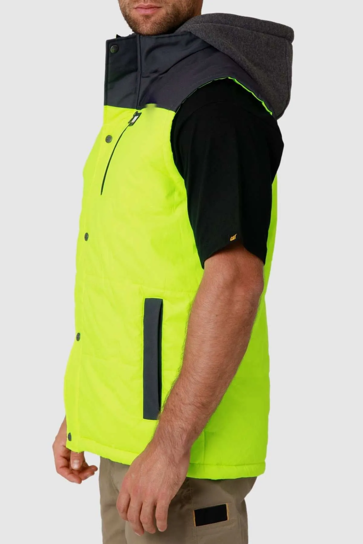 CAT Hi Vis Hooded Work Vest