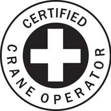 CERTIFIED CRANE OPERATOR Hard Hat Labels