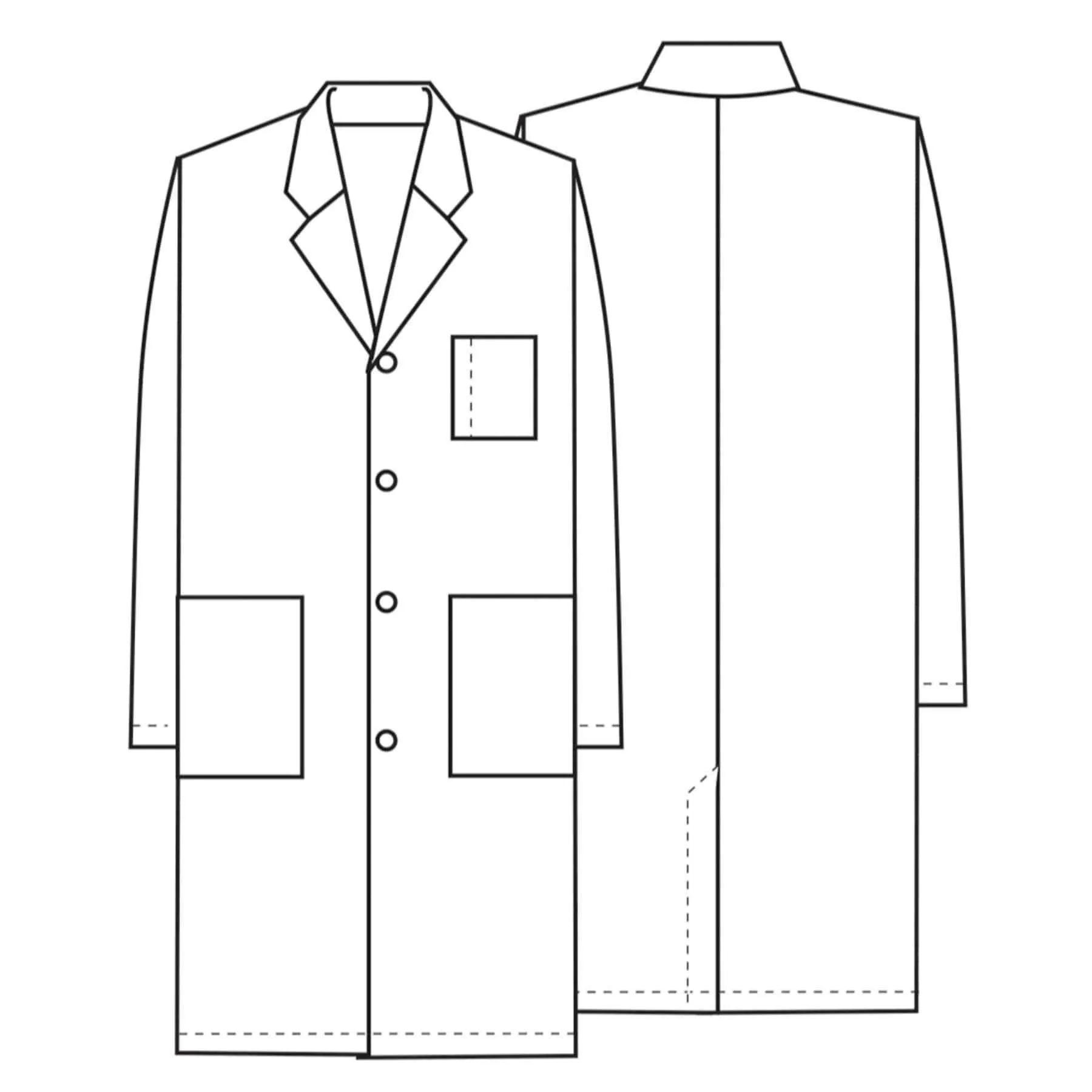 Cherokee Workwear Professionals 1446 Lab Coat Unisex 40" White