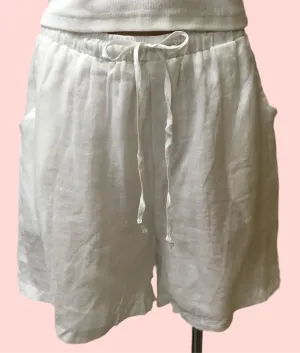Coastal Linen Shorts White