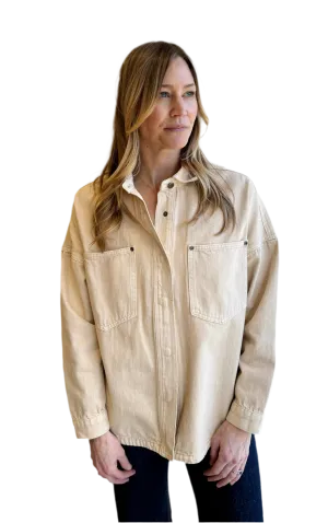 Cream denim OPHELIA shacket