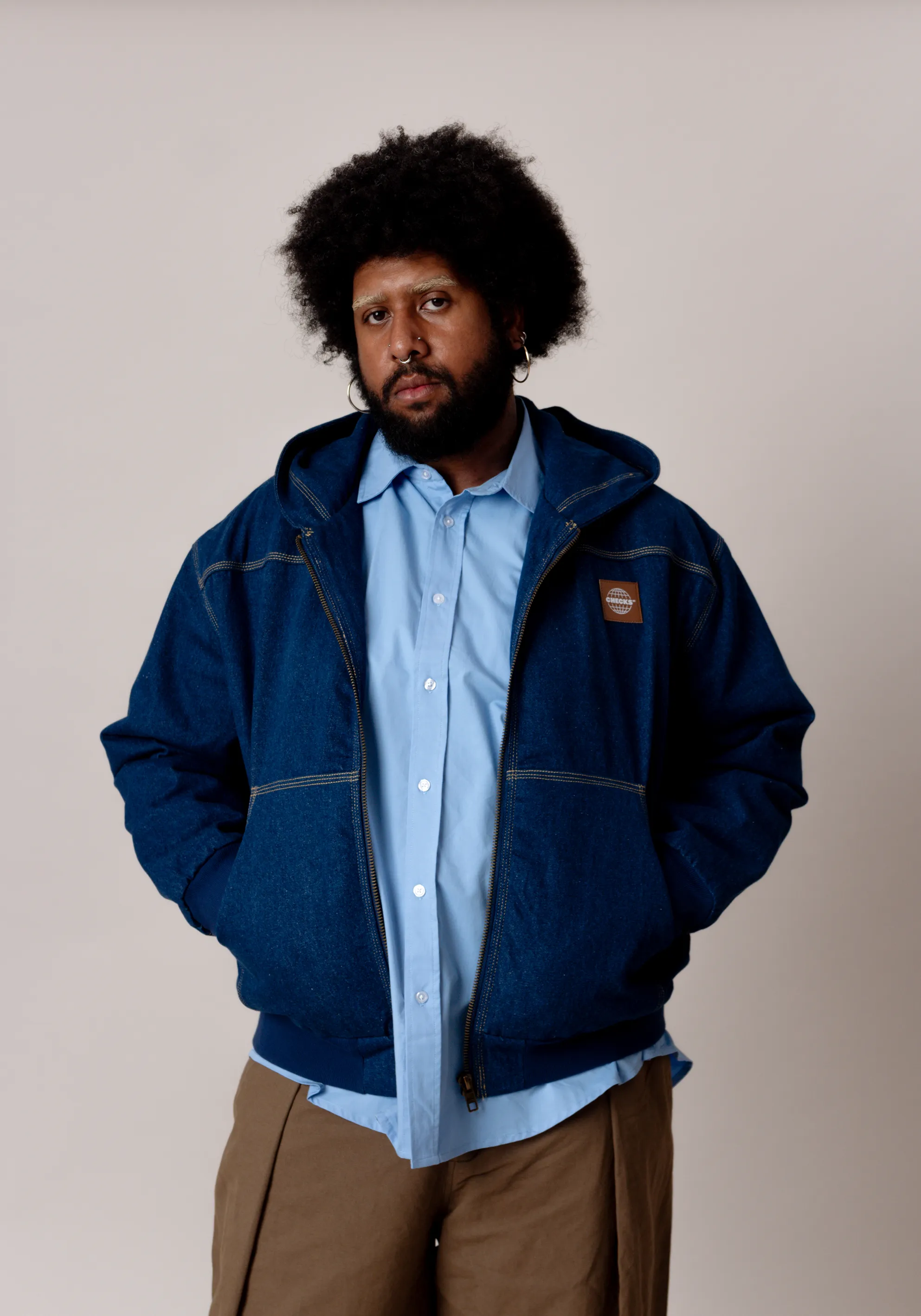 Denim Work Jacket Blue Stonewash