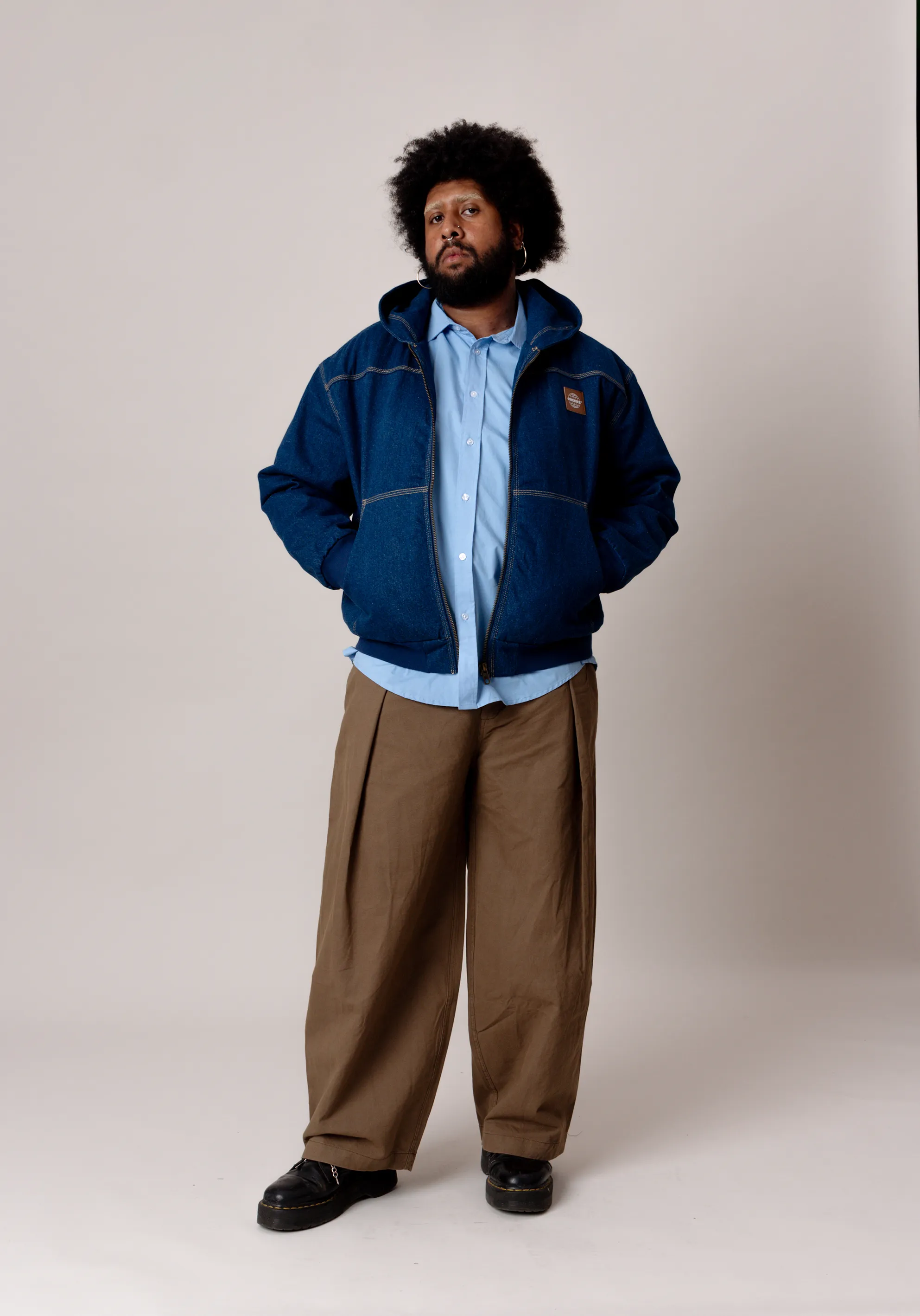 Denim Work Jacket Blue Stonewash