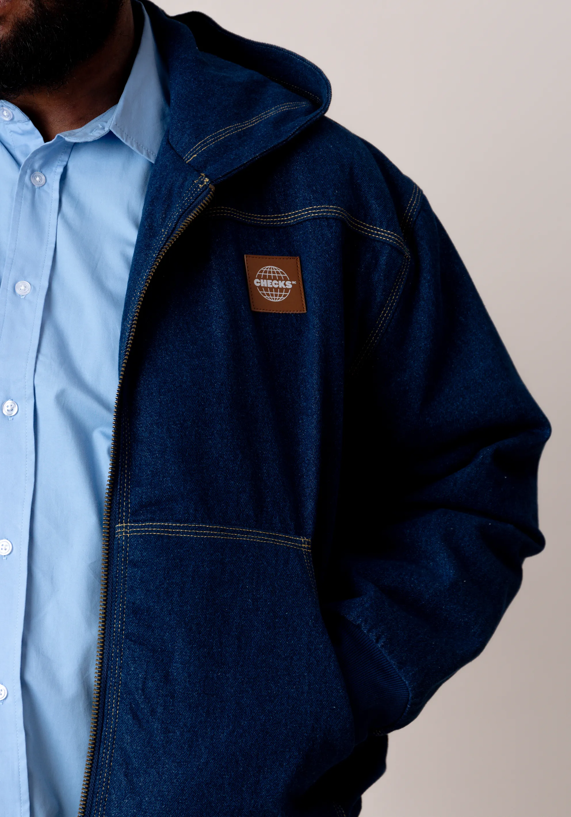 Denim Work Jacket Blue Stonewash
