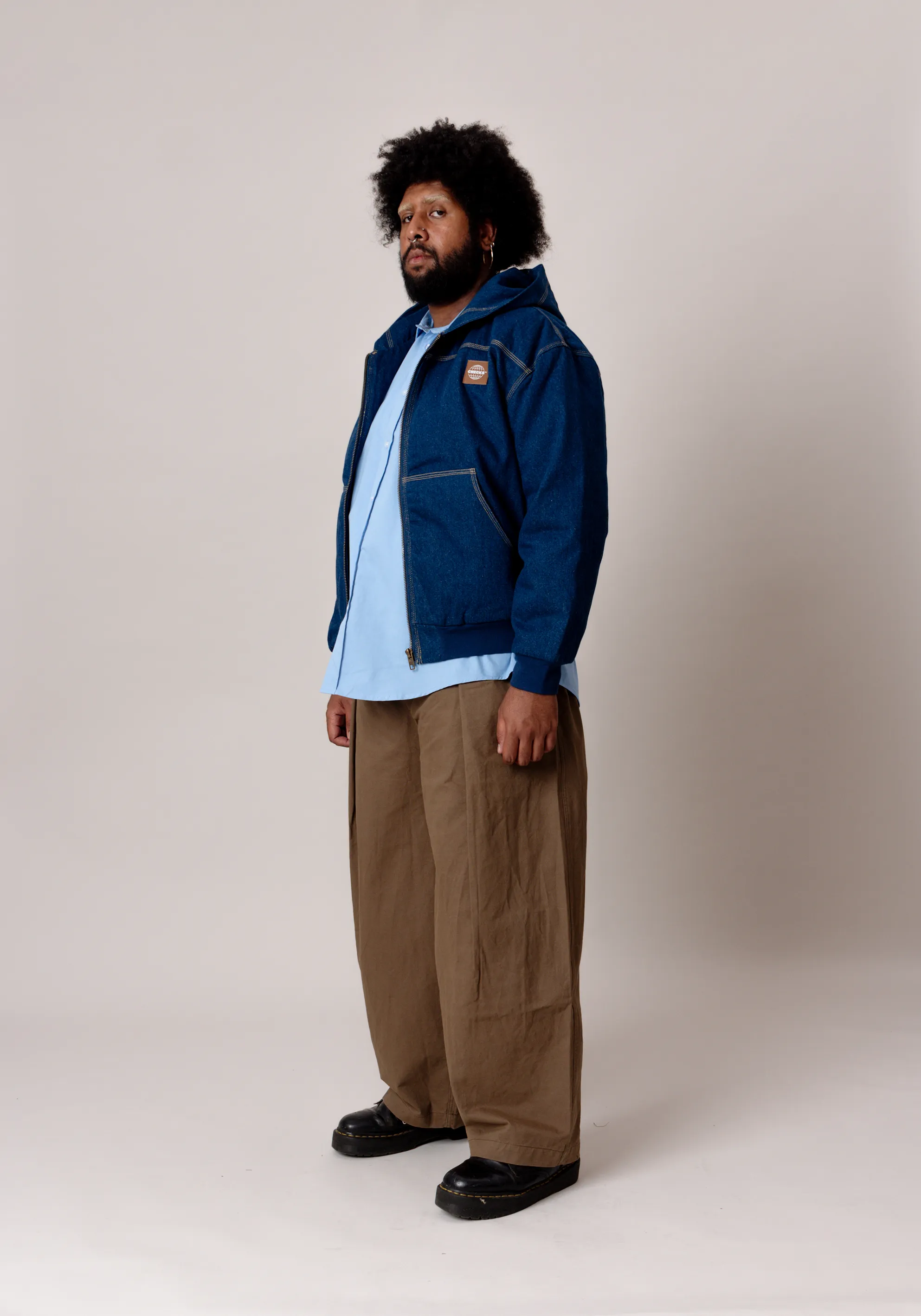 Denim Work Jacket Blue Stonewash