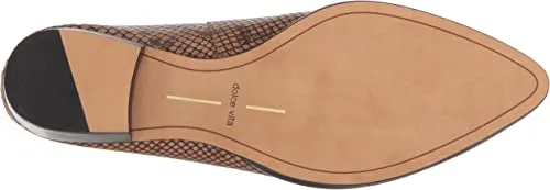 Dolce Vita Women's AVEN Mule, Brown Snake Embossed Leather, 6 M US