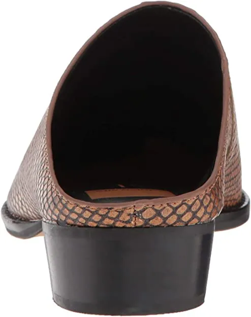Dolce Vita Women's AVEN Mule, Brown Snake Embossed Leather, 6 M US