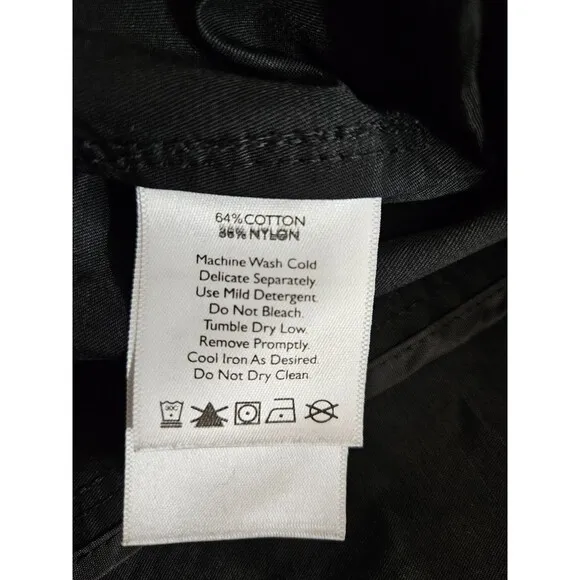Eddie Bauer Women's Black Classic Single-Breasted Long Sleeve Raincoat Size XS