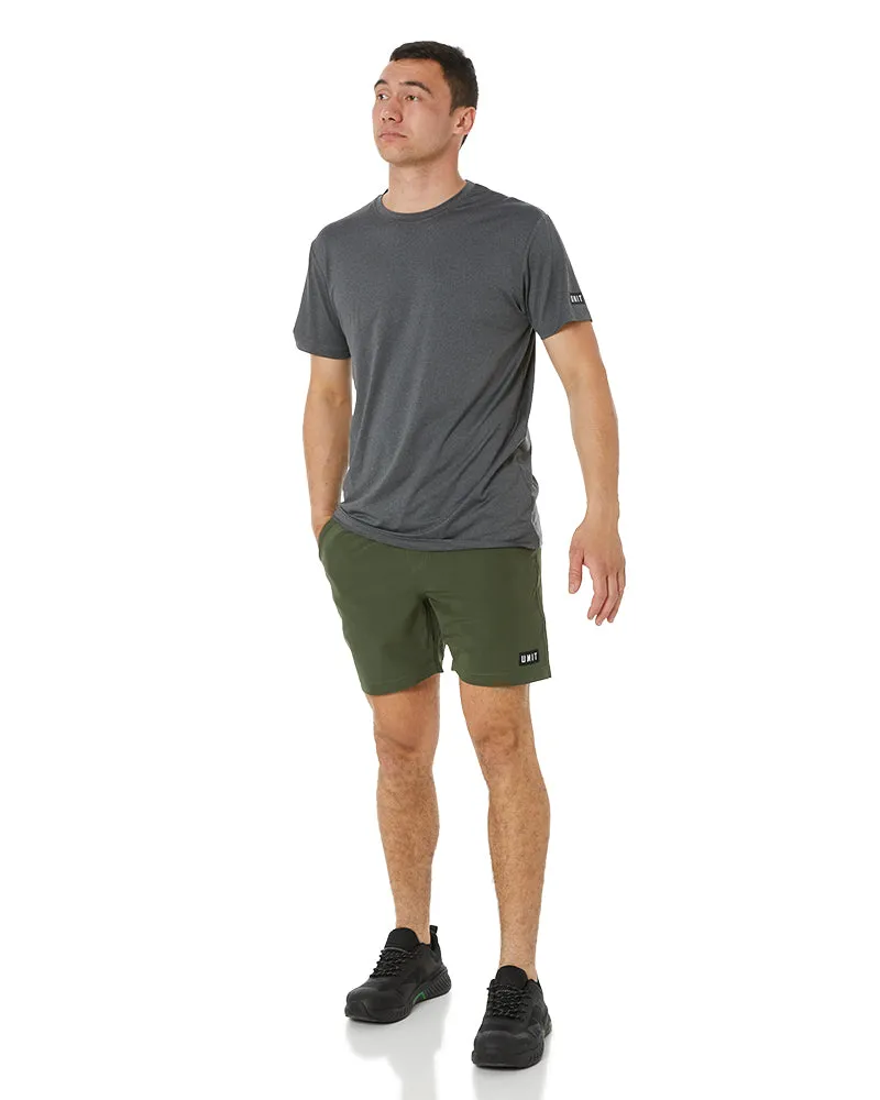Elite Flex SS Tee - Charcoal Heather Grey