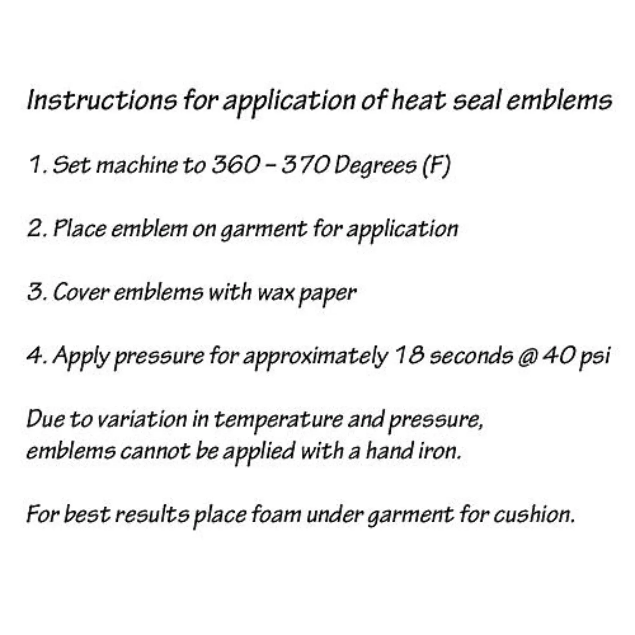 Embroidery Patch with Heat Seal Backing w/Work Safe Logo - #400535